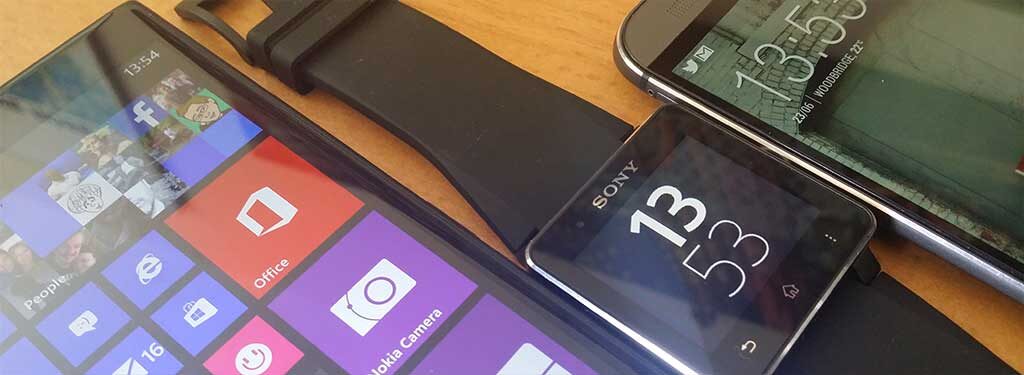Nokia Lumia 1520 - Sony Smartwatch 2 - HTC One M8
