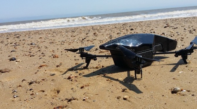 AR.Drone 2.0 Power Edition on Covehythe Beach