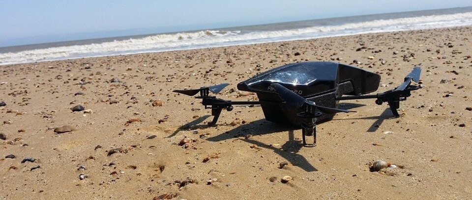 AR.Drone 2.0 Power Edition on Covehythe Beach