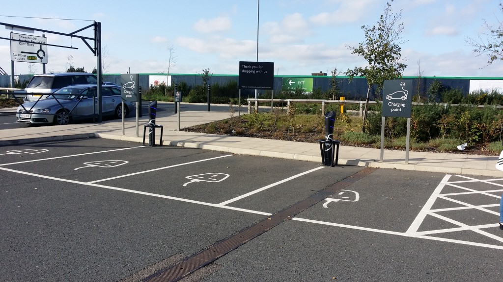 Electric Charge Points at Waitrose in Ipswich