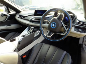 The interior of the BMW i8 is amazing in its own right
