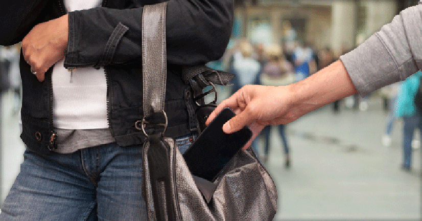 Stealing a phone from a bag