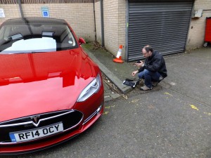 Darren from BBC Radio Suffolk setting up prior to our broadcast