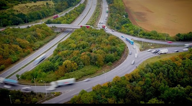 Recent Drone Footage – featuring Copdock Interchange Timelapse