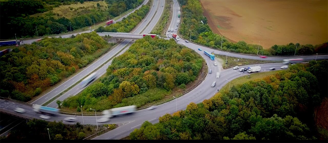 Copdock Interchange Drone Timelapse