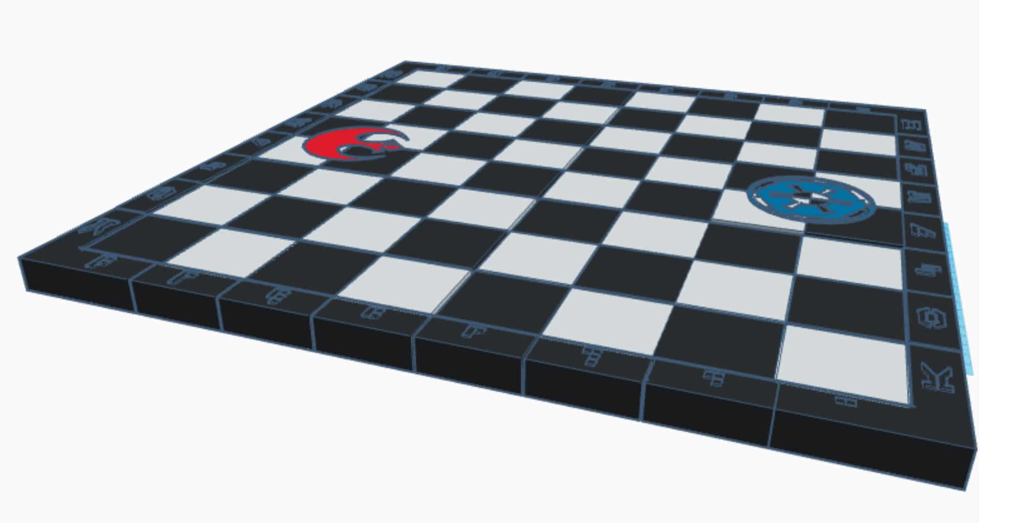 Preview of Chessboard in Tinkercad