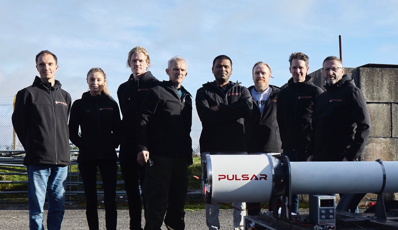 The Pulsar Fusion team with Richard Dinan, pictured third left