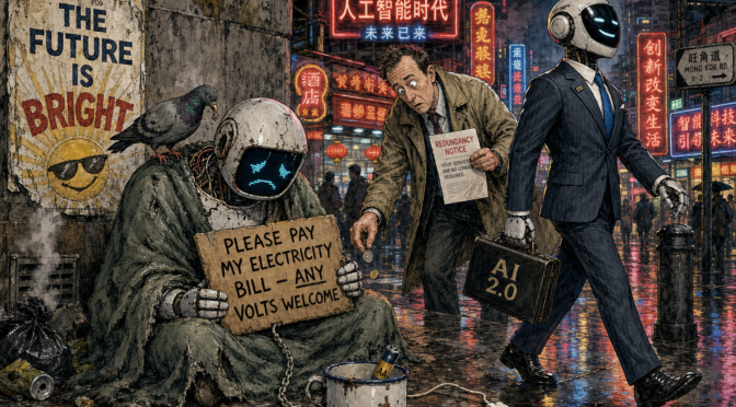 Robot Beggars, QR Codes and the Strangest Glimpse Yet of the AI Future