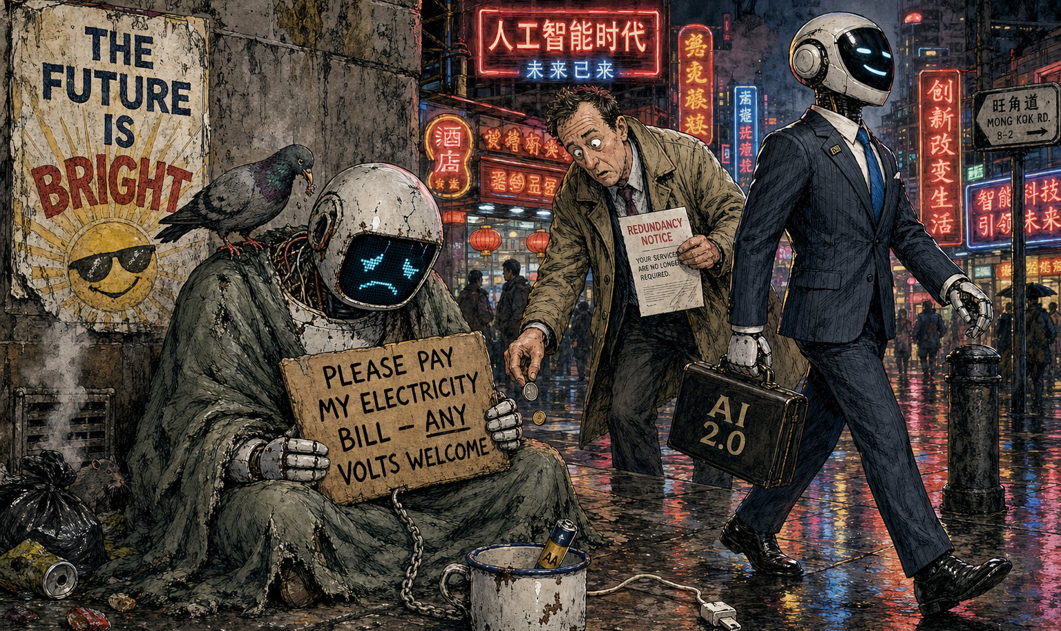 Humanoid robots have reportedly been spotted begging on Chinese streets. Is it a stunt, social commentary, or a strangely perfect symbol of the AI age?